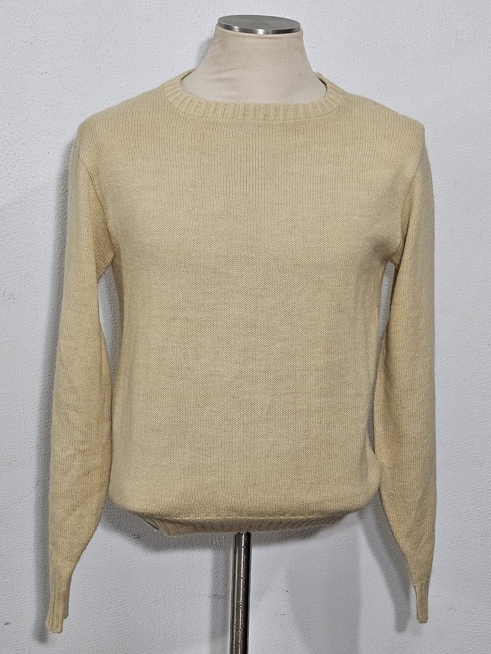 Pine State  Classic Men's Crewneck Sweater in Light Beige